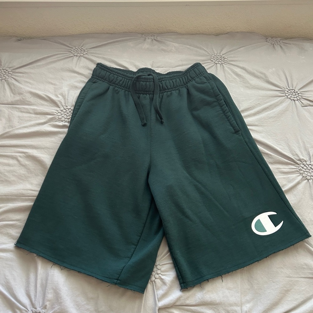 Champion Green Athletic Shorts with Elastic Waistband